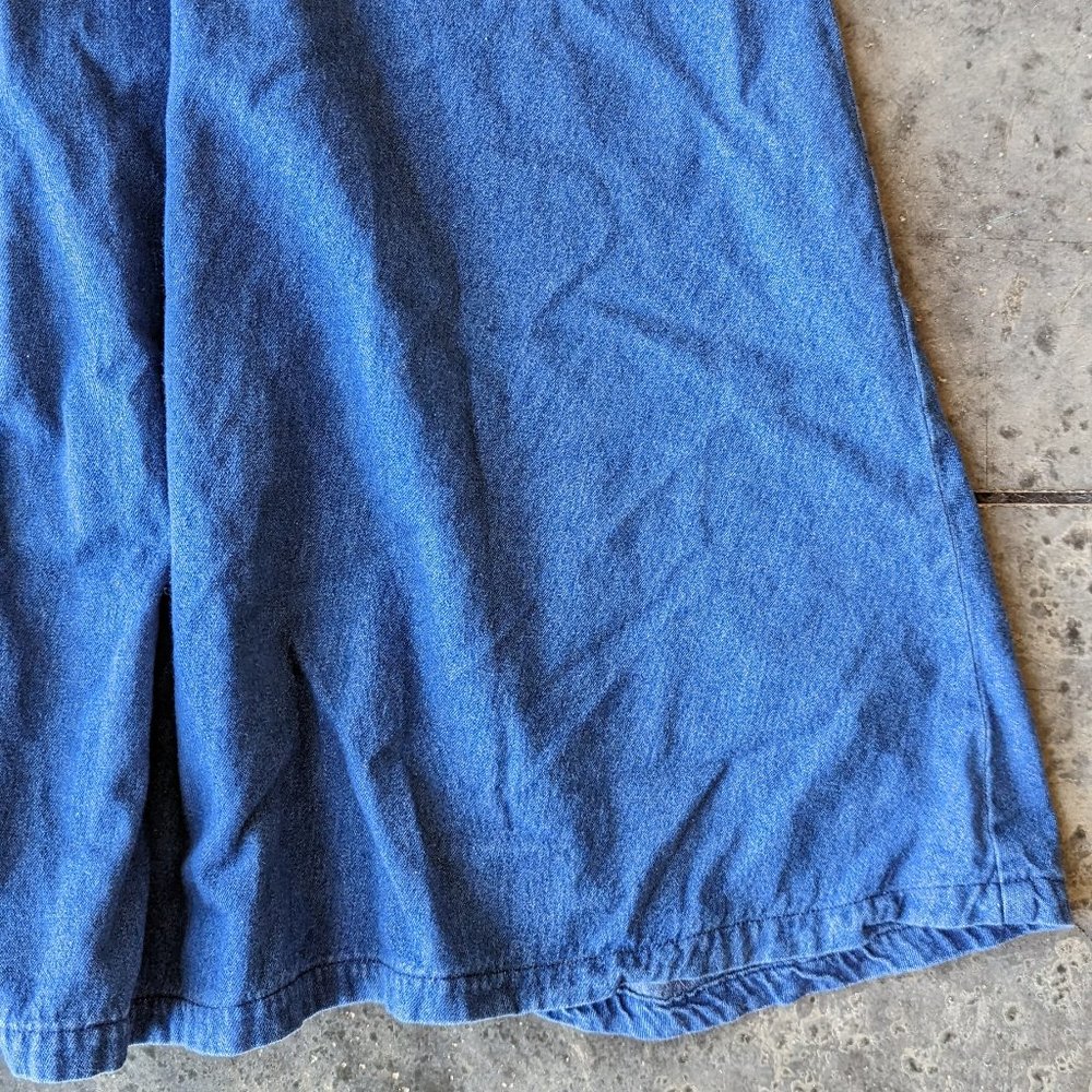 Vintage Talbots Blue Denim Pintuck Short Sleeve Midi Shirtdress size 8 - Picture 5 of 8
